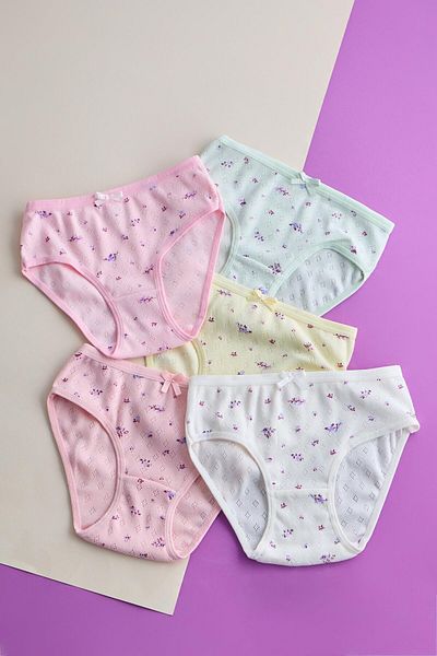 BİYOTEKS Bio Ki̇ds Girl's Floral Jacquard Slip