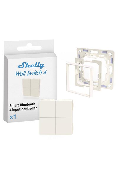 Shelly Blu Ws4 Wireless Smart Button + Legrand/Shelly Adapter