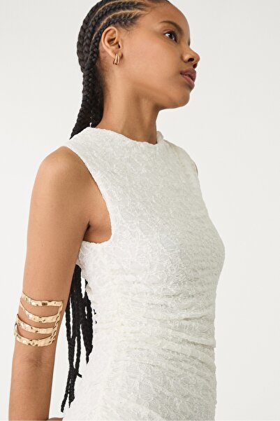 Stradivarius Lace-trimmed midi dress ADHA