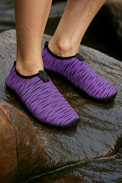 BLACK DEER Hayal Lilac Beach and Sea Shoes - Παπούτσια για την πισίνα για θαλάσσια σπορ