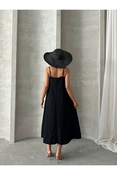 İLKCET MODA Casual γυναικείο φόρεμα με εσωτερική γραμμή και ρυθμιζόμενο λουράκι