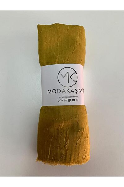 Modakaşmir Aminenesil Bamboo Shawl Oxide Yellow