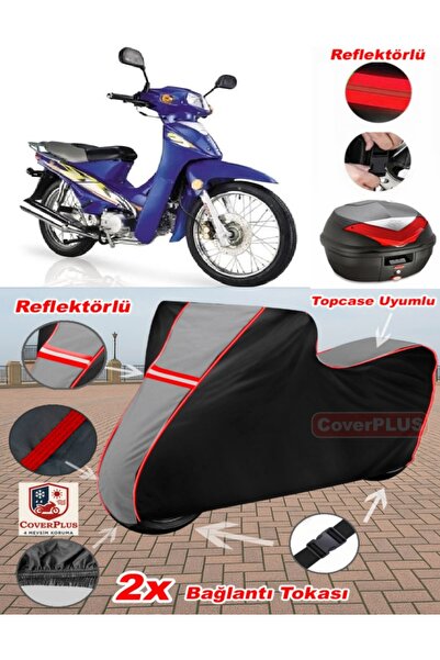 CoverPlus Kanuni Tigrina S100 قماش القنب Topcase متوافق مع القماش المشمع للدر...