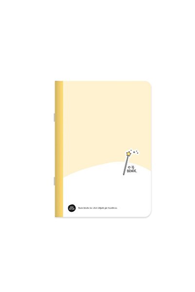 Hisli Şeyler Kareli Tel Dikişli Stickerli Defter 18,5 x 26 CM - O iş Ben de