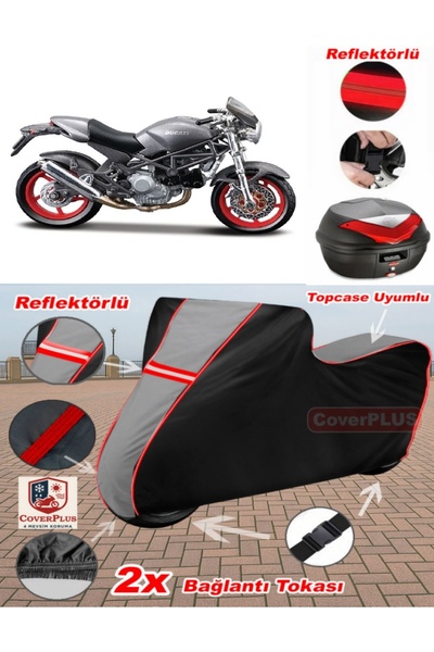 CoverPlus Ducati Monster 620Ie Tarpaulin Topcase Compatible Motorcycle Tarpau...
