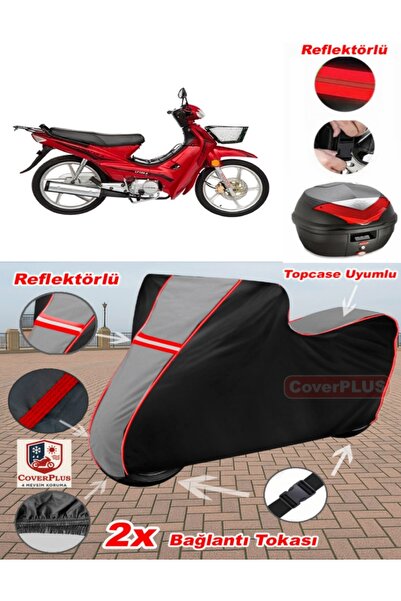 CoverPlus Lifan LF125-26H قماش القنب Topcase متوافق مع قماش القنب للدراجات ال...