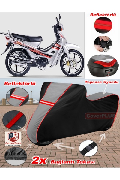CoverPlus Falcon Kmt 50 Magic Tarpaulin Topcase Compatible Motorcycle Tarpaul...