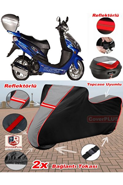 CoverPlus Bianchi Mach-1 150 قماش القنب Topcase متوافق مع قماش القنب للدراجات...