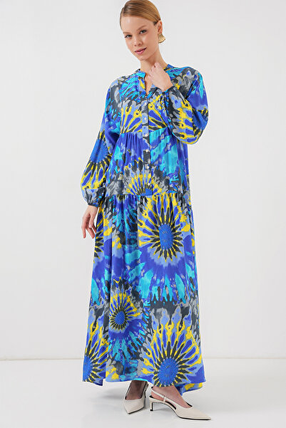 Bigdart 2423 Автентична сукня хіджаб з візерунками - N. Saks