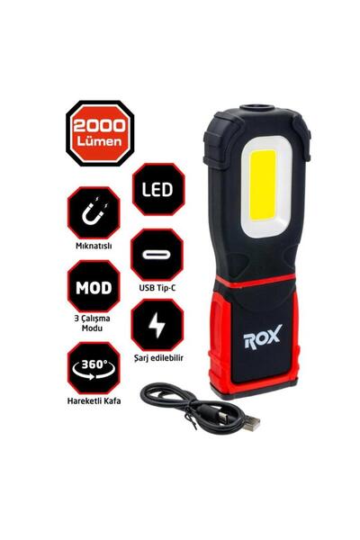 Genel Markalar Şarjlı Cep Tipi Çalışma Feneri 2000 Lümen