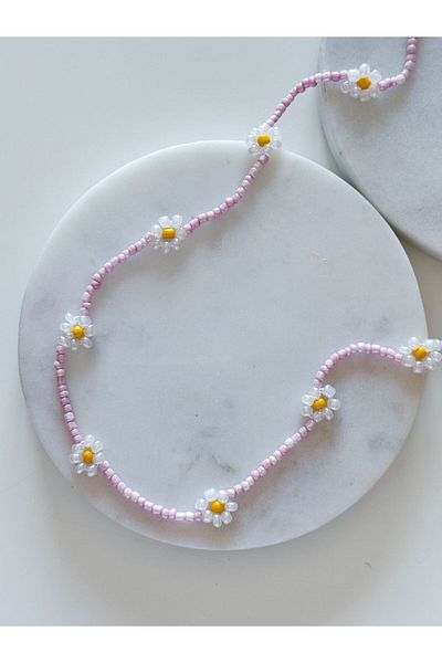 CHARMLUCKY Beads Daisy Necklace