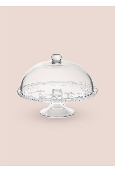 GUNES ZUCCACIYE The Mia Pedestal Cake Glass Cake Dish 30X30X24 cm