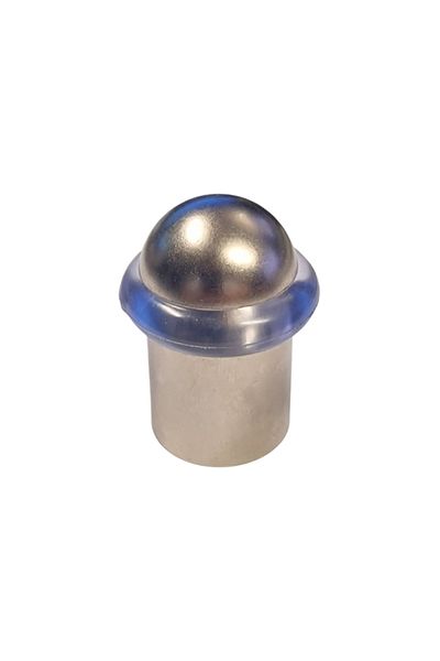 flores Round door stop, satin, floor mounting, Ø 28 x 48 mm