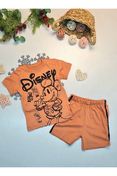 CemBebe Boy's combed cotton shorts and t-shirt summer set