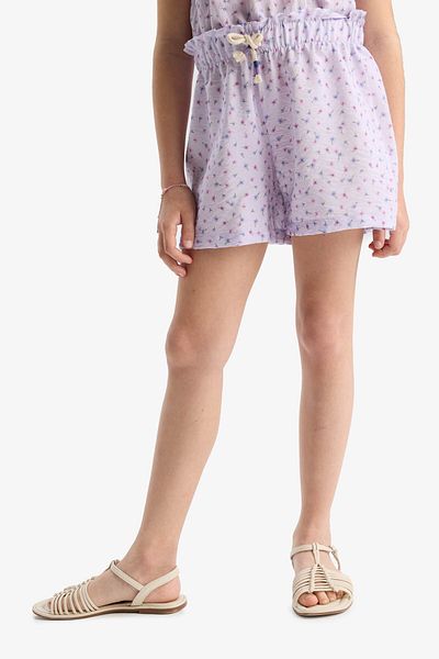 DeFacto Girl's Patterned Shorts with Elastic Waist D7615A825Hs