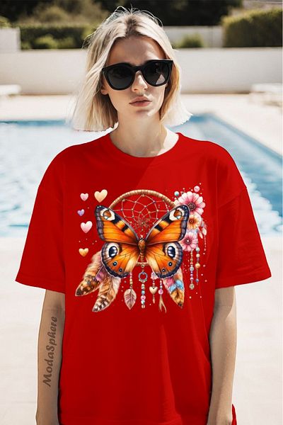 ModaSphere Dream Catcher Printed Unisex Oversize T-Shirt Oversize
