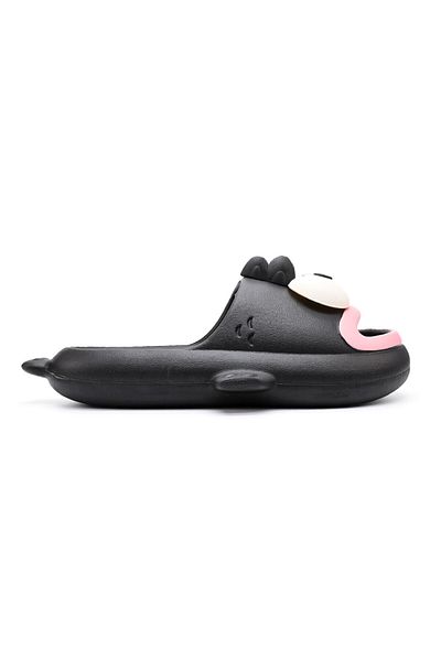 Tmall Women's Slippers, With Ugly Fish Cartoons, Foam, Pd1036, Black