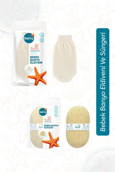 Balmy Bebek Banyo Eldiveni Ve Süngeri