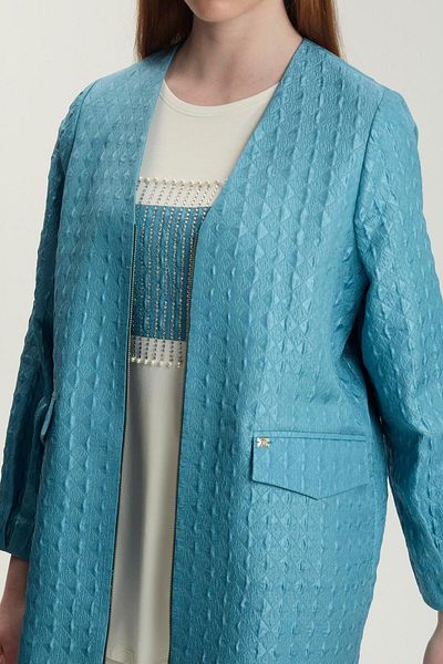 Zühre Jacquard Underwear Jacket Aqua Double Suit Tk-1569