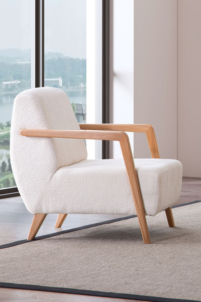 Eymense Viyana Tekli Berjer Beyaz