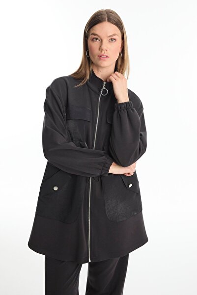 Zühre Black Sports Suit with Pocket Detail Tk-1498