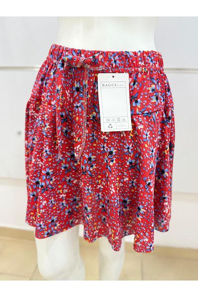 Esterella Flounced Girls Shorts Skirt /Flounced Flower Pattern Skirt with Mini Shorts/ Mini Summer Shorts Skirt