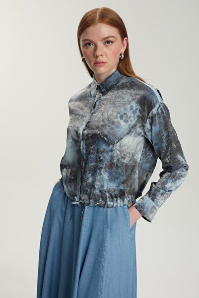 Zühre Patterned Jacket and Skirt Double Set