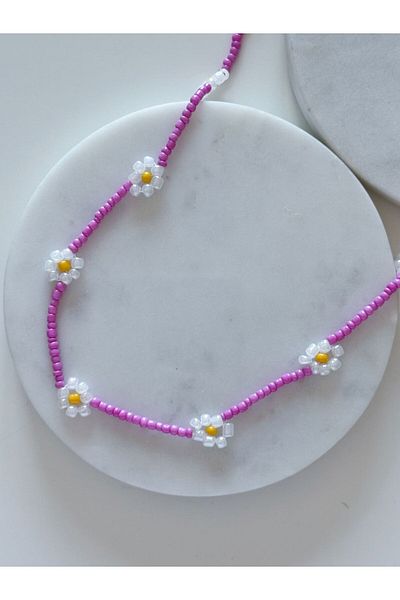 CHARMLUCKY Beads Daisy Necklace