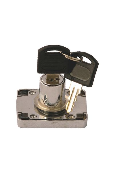 flores Desk lock, chrome plated, 40 x 40 x 30 mm