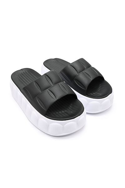 Tmall Women's Slippers, With Platform, Pd1030, Black