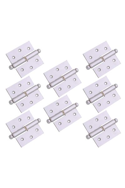flores Aluminum hinge, right, for door, satin, 70 x 70 mm, 10 pcs / set