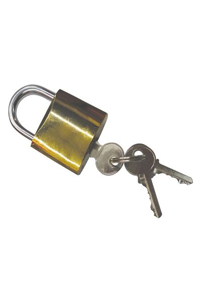 flores Yellow padlock, 32 mm, 6 pcs / box