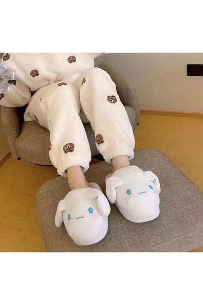 synshop Cinnamoroll Sanrio Cute Rabbit Home Παντόφλες Παντόφλες Παιδικές Εφηβικές Μαλακές βελούδινες Αφράτες Άνετες Φαρδιά