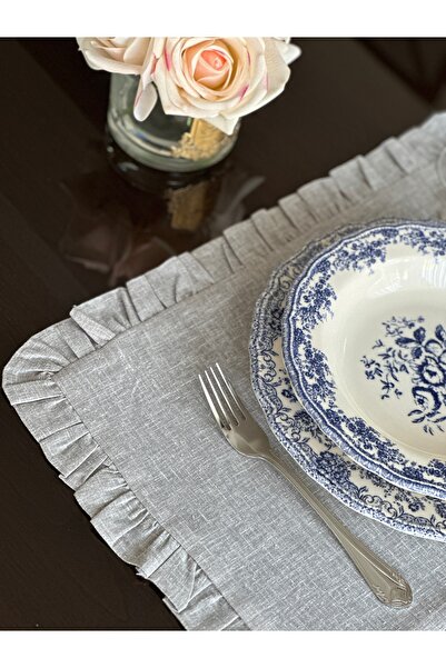 Lucien Home Fırfırlı Amerikan Servis Seti 4'lü