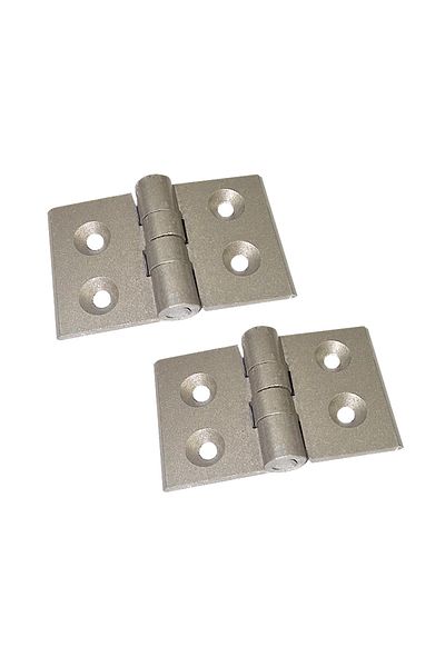 flores Aluminum hinge, right, for door, satin, 40 x 25 mm, 2 pcs / set
