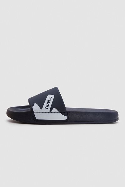 Twn Navy Blue Single Strip Slippers