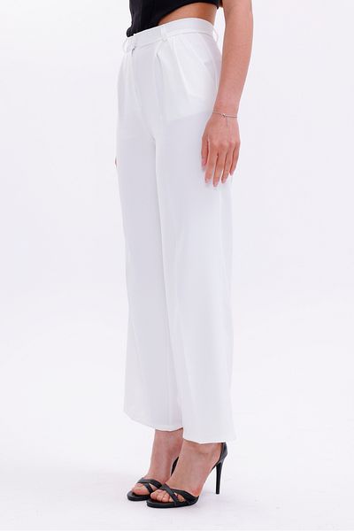 Sarte Royal White Palazzo Trousers - Sarte Royal