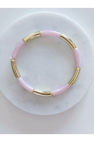 CHARMLUCKY Colorful Bone-Gold Thin Bracelet