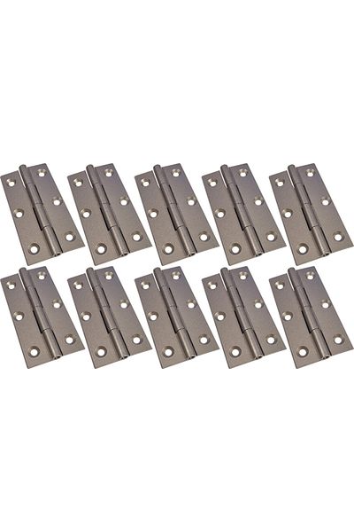 flores Aluminum hinge, right, for door, satin, 40 x 80 mm, 10 pcs / set