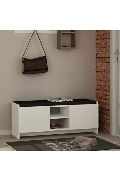 Mourah Home Zulla Shoe Cabinet - 8 Pairs - Bench with Cushion - 2 Doors