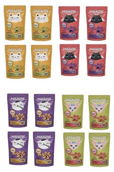 Genel Markalar Mhauw 4 Farklı Lezzet Çorba Kedi Ödülü 80 gr 16 Adet