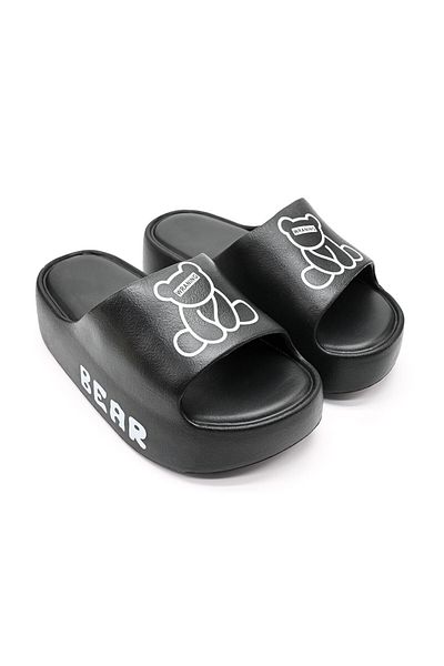 Tmall Women's Slippers, With Platform, Foam, Pd1029, Black