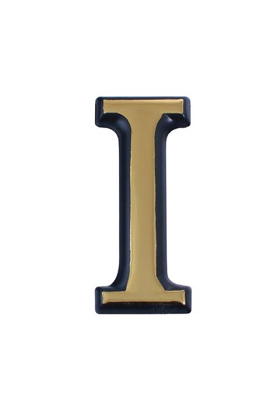 flores Plastic letter for gate / apartment, self-adhesive, gold, 100 mm, letter I