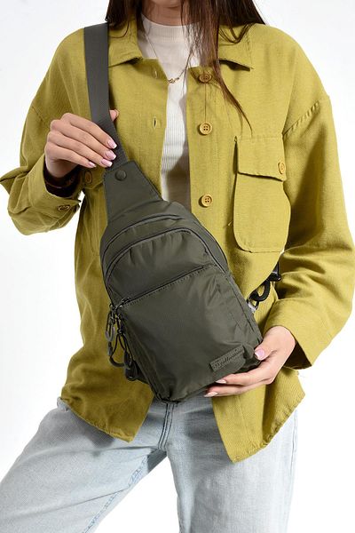 571 Collections Çanta Τσάντα στήθους Unisex τριών διαμερισμάτων Khaki (Μοντέλο: 571-9N)