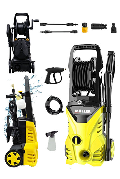 Müller Alman 180 Bar Max Bakır Sargılı Su Soğutmalı Profesyonl Yüksek Basınçlı Bahçe Ve Oto Yıkama Makinesi