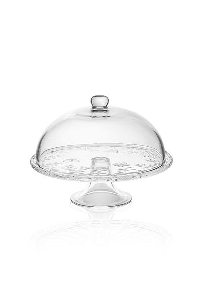 GUNES ZUCCACIYE The Mia Pedestal Cake Glass Cake Dish 30X30X24 cm