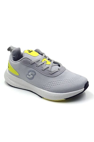 S SPIKE Yellow Gray Sports Shoes, Sneaker, Casual Running Shoes, Casual Comfortable Shoes, Men, Women, Unisex