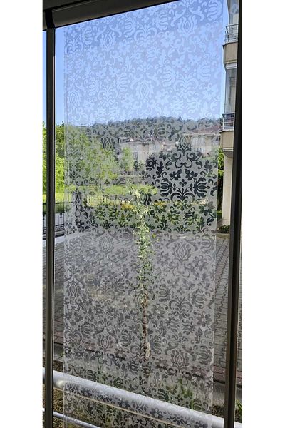 Technojet 45x100 cm Elegance Κλασικό Μοτίβο Στατικό Φύλλο Επικάλυψης Ταινίας Γυαλιού |   Μπαλκόνι μπάνιου γραφείου σπιτιού