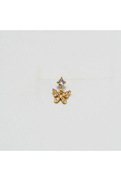 Piercing by Sever Kelebek Sallantılı Çelik Piercing… Altın/Gold Renkli ve Şef...