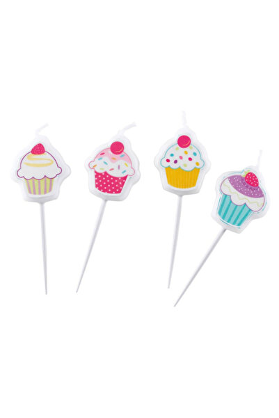 AMSCAN Set 4 lumanari tort briose